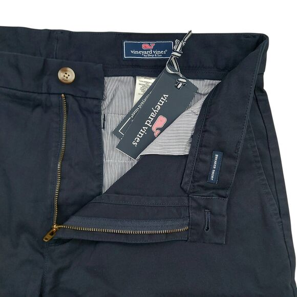 Vineyard Vines by Shep & Ian 9" Breaker Shorts Mens 35 Navy Stretch Preppy Work - Picture 3 of 11